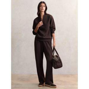 REISS Annabel Interlock Shawl-Neck Sweatshirt